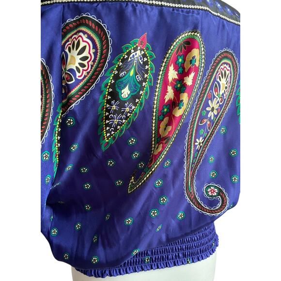 Vtg Y2k One Shoulder Angel Sleeve Top Rampage Women L Satin Fairy Whimsigoth - Picture 6 of 15